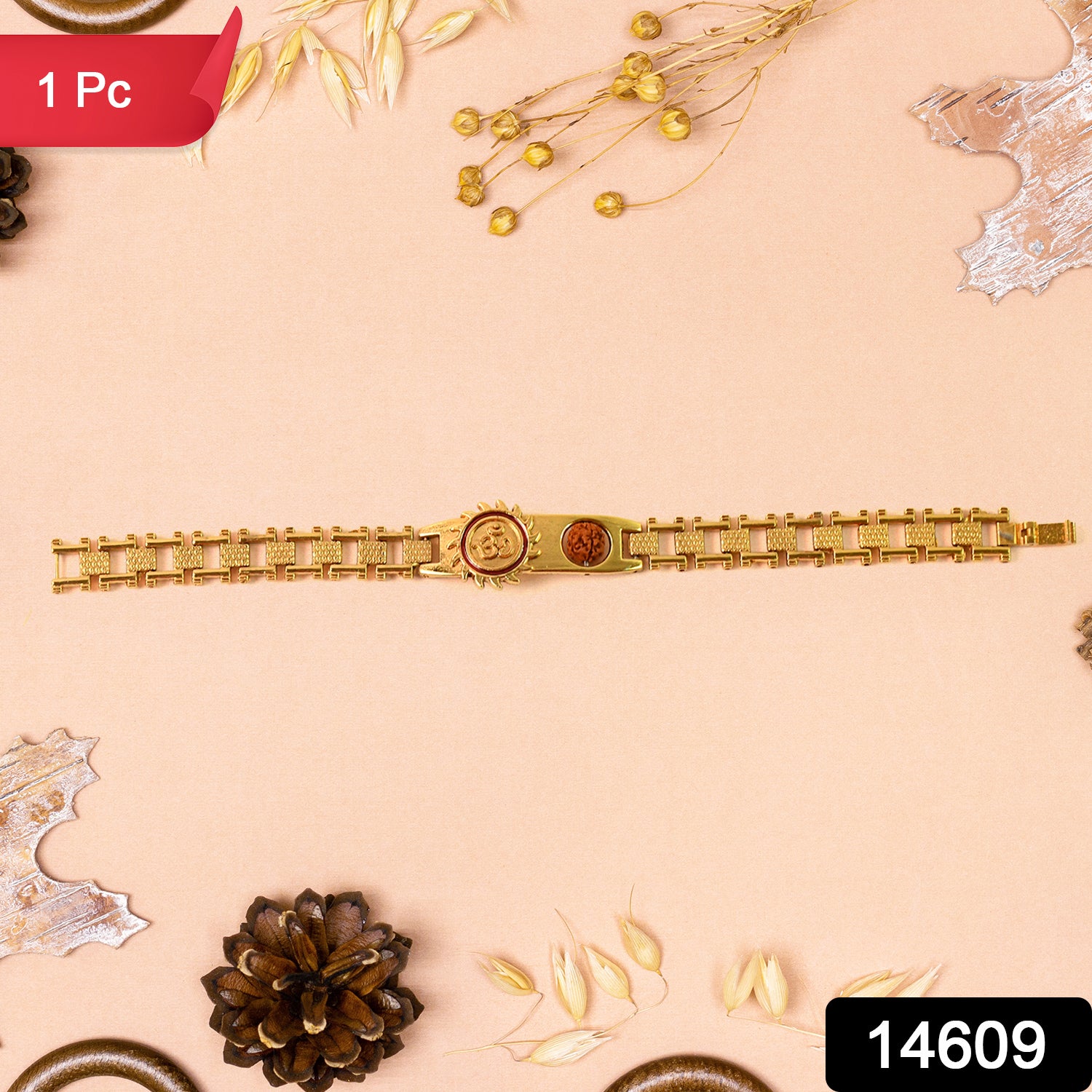 Gold Plated Designer Watch-dial Style Bracelet Rakhi For Brother (1 Pc)