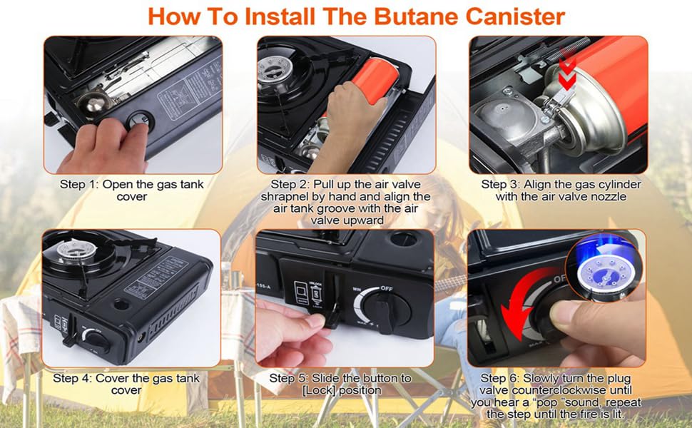 2 IN 1 Mini Portable Gas Stove