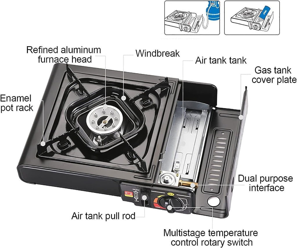 2 IN 1 Mini Portable Gas Stove